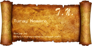 Turay Nemere névjegykártya